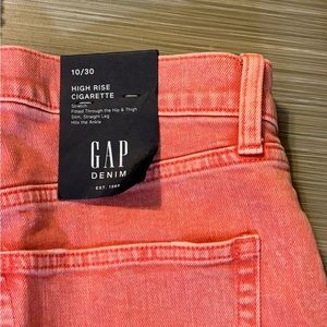 NWT Gap cigarette jeans in melon pink